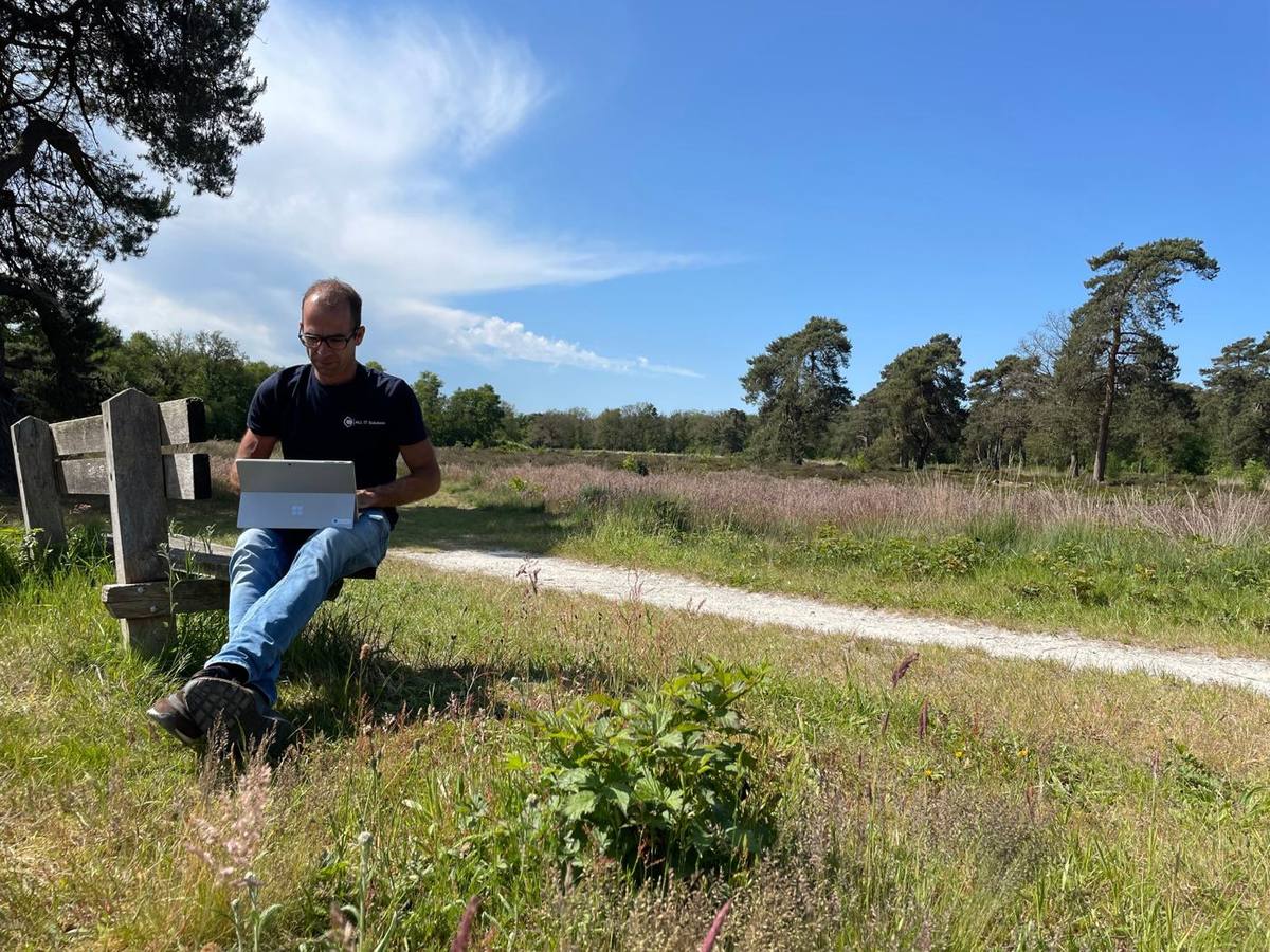 Overal online: werken op de Drentse heide met een 4G/5G-verbinding